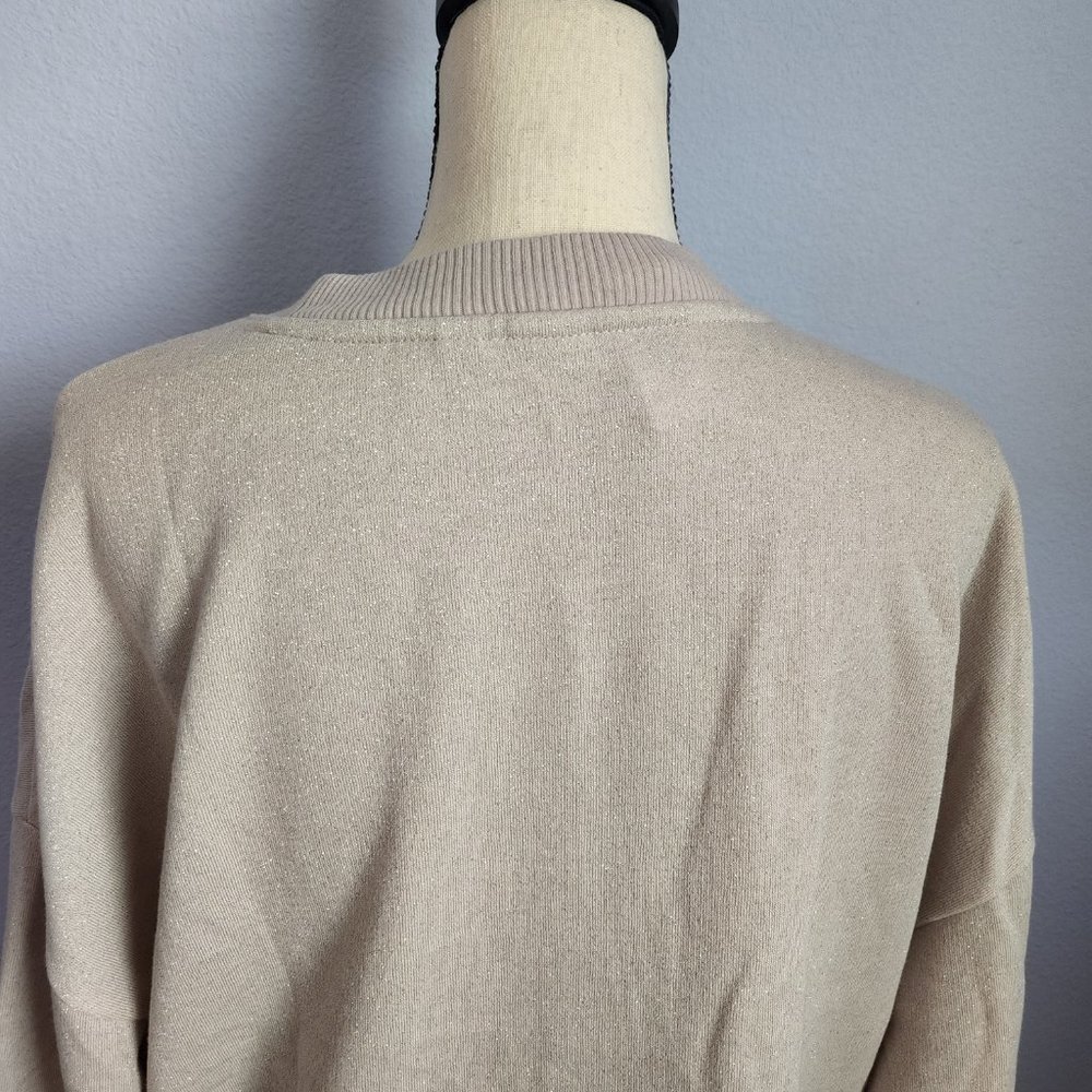 Gap Sparkly Cream Crew Neck Sweater Size Large - Picture 4 of 10